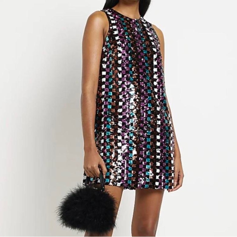 River Island Sequin Mini Dress NWT